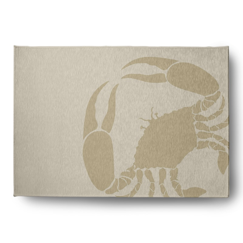 Crab Dip Nautical Indoor/Outdoor Rug - Taupe - 5' x 7'