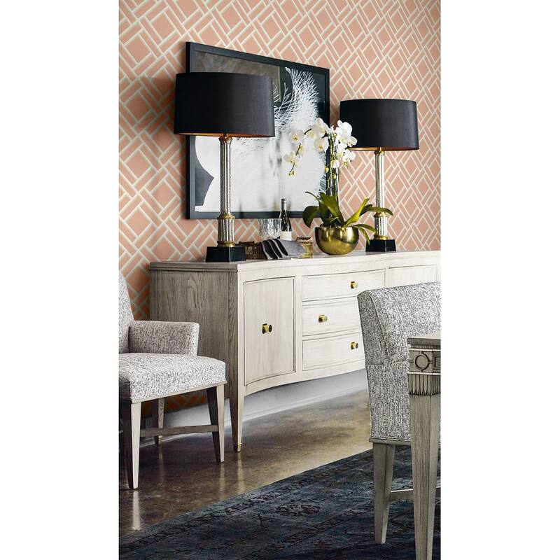 Seabrook Designs Lillian August Block Trellis Unpasted Wallpaper