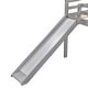 preview thumbnail 12 of 12, Modern and Playful Design Wood Loft Bed with Slide, Ladder and Chalkboard, Twin size, Grey