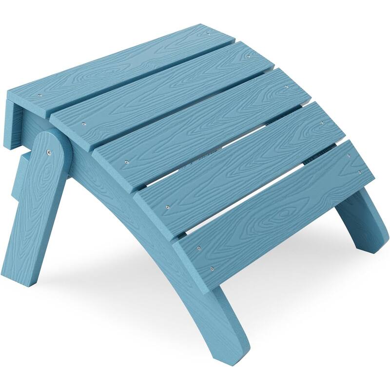 WINSOON Adirondack Ottoman,Folding Adirondack Foot Rest - Blue
