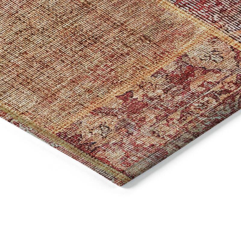 HomeRoots Patchwork Transitional Rectangle Outdoor Rug