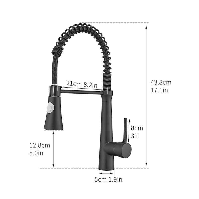 Commercial Solid Brass Spiral Pull-down Kitchen Faucet