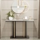 preview thumbnail 6 of 4, Glam Style Stone Top Accent Table for Hall Console Table Porch Table