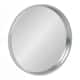 Kate and Laurel Travis Round Wood Accent Wall Mirror - 21.6" Diameter - Silver