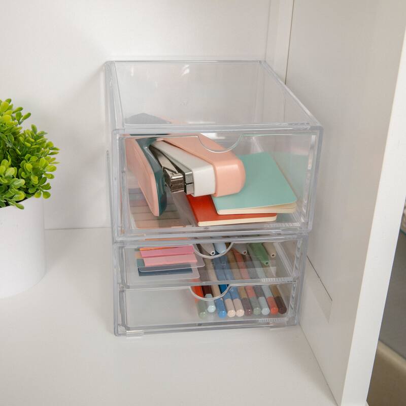 Flash Furniture BE-PB3315-2-MS Brody 3-1/2" Tall Tiered Clear Office