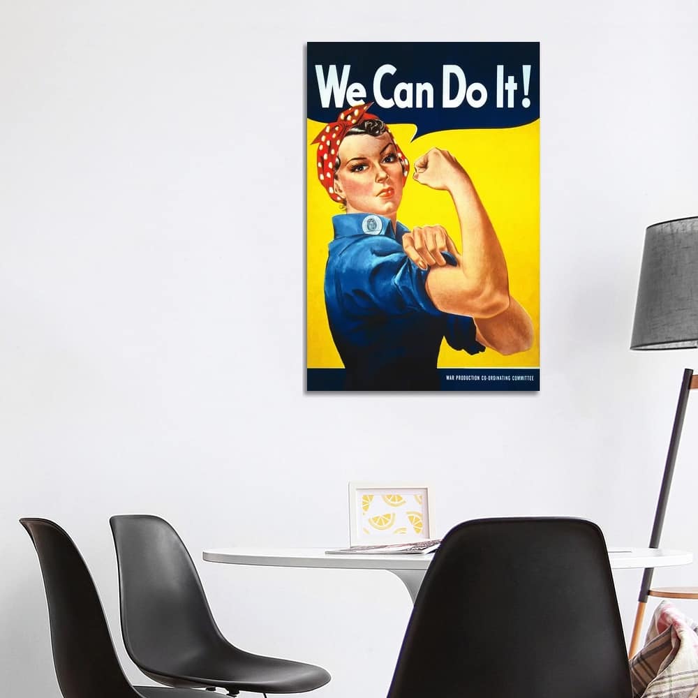 iCanvas "We Can Do It! (Rosie The Riveter) Poster" by J. Howard Miller Canvas Print