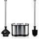 preview thumbnail 1 of 8, ToiletTree Products Modern Deluxe Freestanding Toilet Brush and Plunger Combo (Stainless Steel, Brush and Plunger Combo Set)
