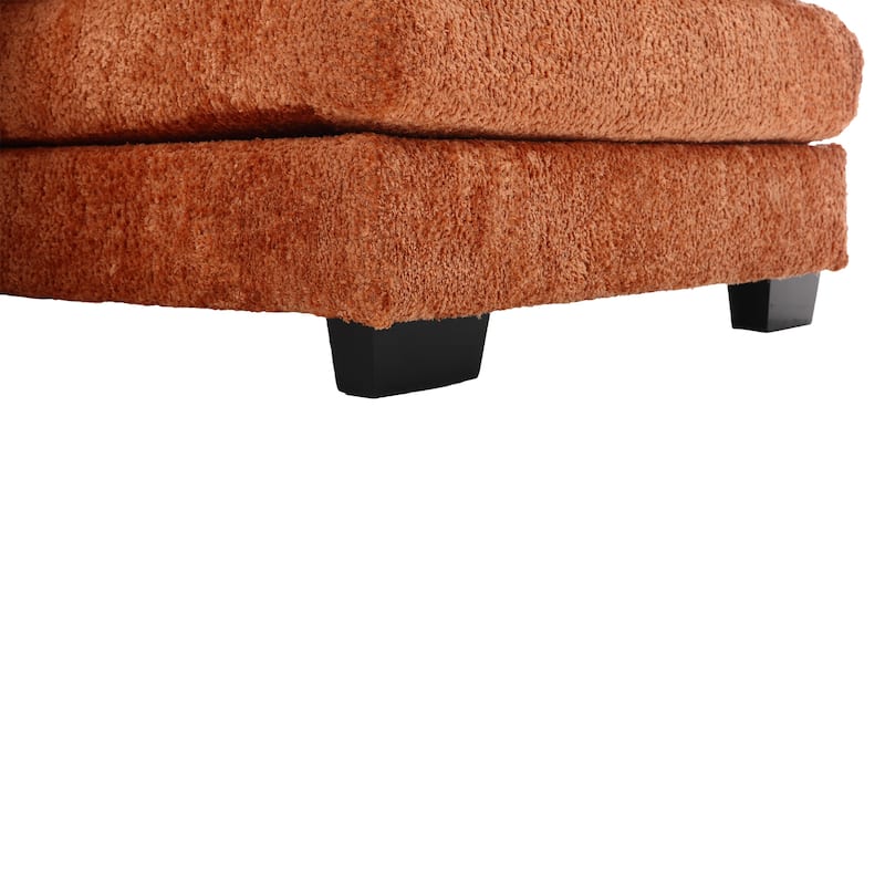 110.63'' U-Shaped 6-Seater Sectional Sofa with Modular Ottomans, Durable Couch for Living Spaces