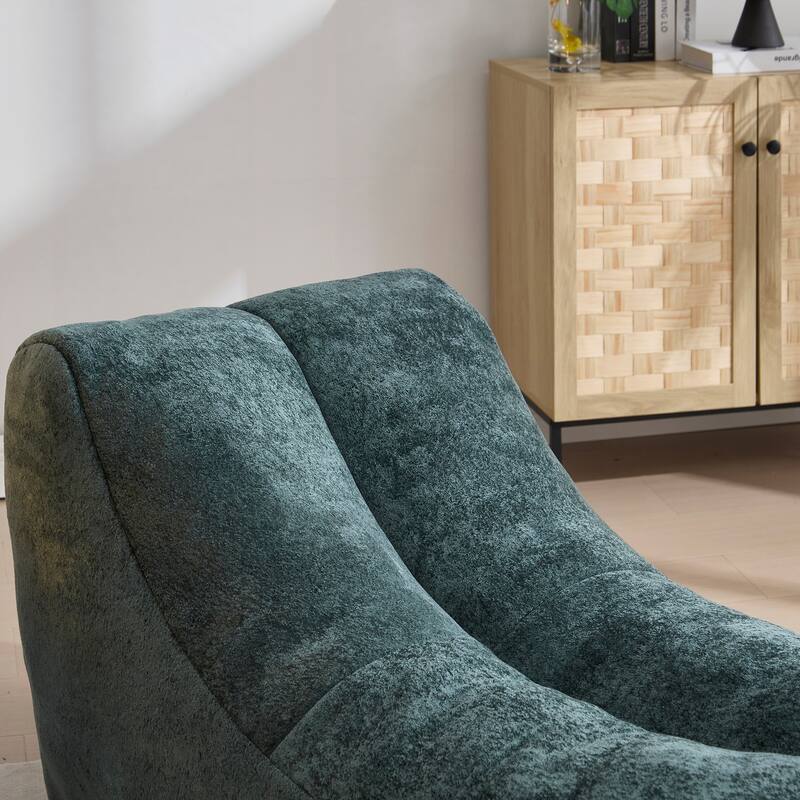 Creative bean bag sofa chair filled with sponge,Light Blue