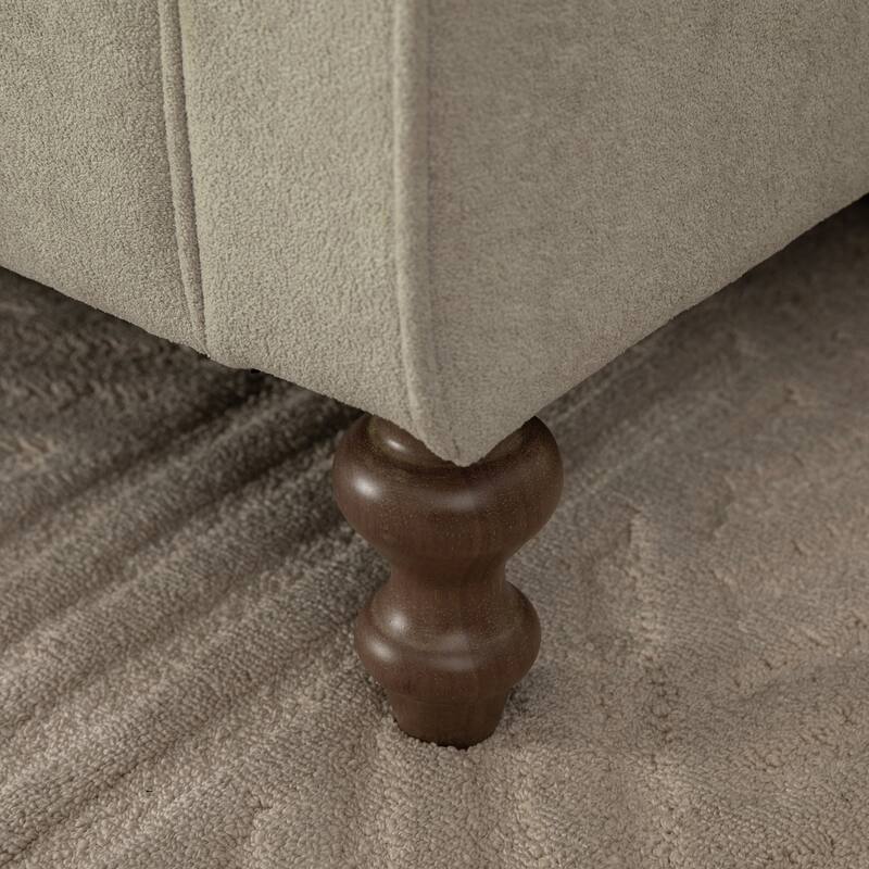 65.55" Storage Ottoman Bench, Bed of End Bench Upholstered Bench with Rolled Armrests