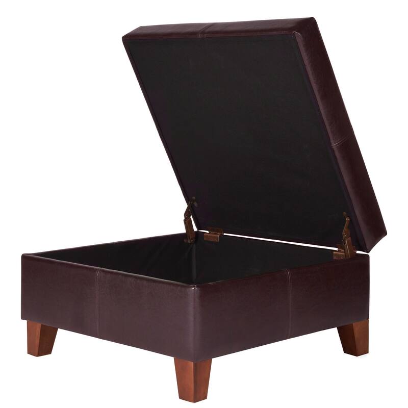 Copper Grove Rillieux Large Brown Storage Ottoman