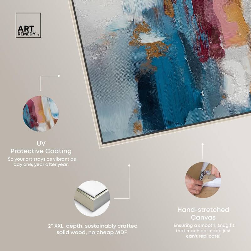 Rosy and Ocean Hues II Canvas by Art Remedy