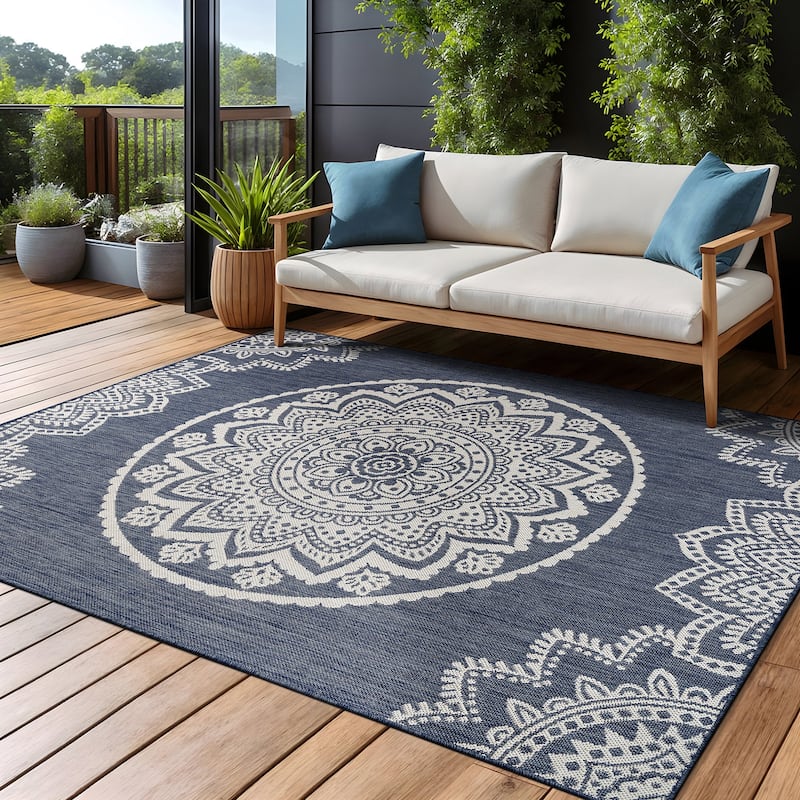 Beverly Rug Waikiki Insignia Modern Indoor Outdoor Rug