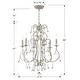 preview thumbnail 4 of 3, Ashton 6 Light Olde Silver Chandelier - 21.5'' W x 27'' H