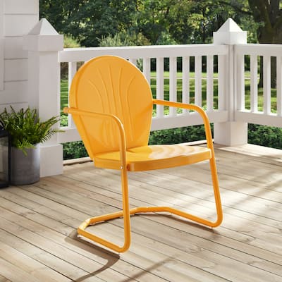 Griffith Metal Chair In Tangerine