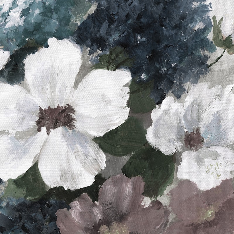 Linen Bouquet 1 Light Square REV by Nan Canvas Art Print