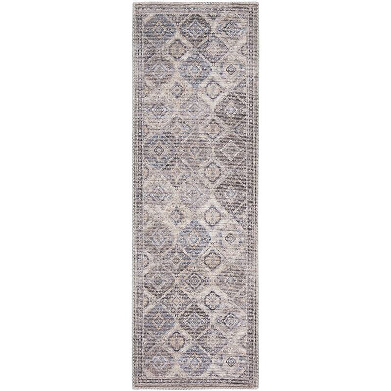 Mequn Power Loomed Distressed Floral Area Rug By HomeRoots - 10' Runner