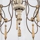preview thumbnail 4 of 6, Farmhouse Empire 9-Light Candle Distressed Wood Chandelier for Dining Room - D39"xH38"