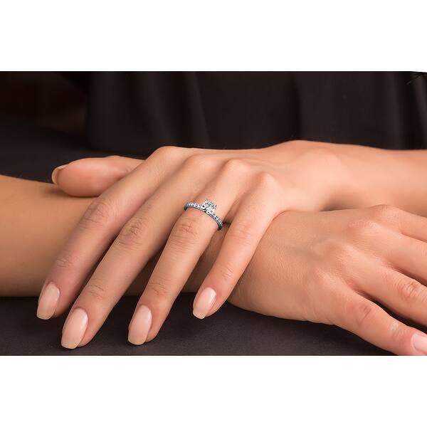 Shop 14kt Gold 3 4 Carat Diamond Engagement Ring Cushion Prong