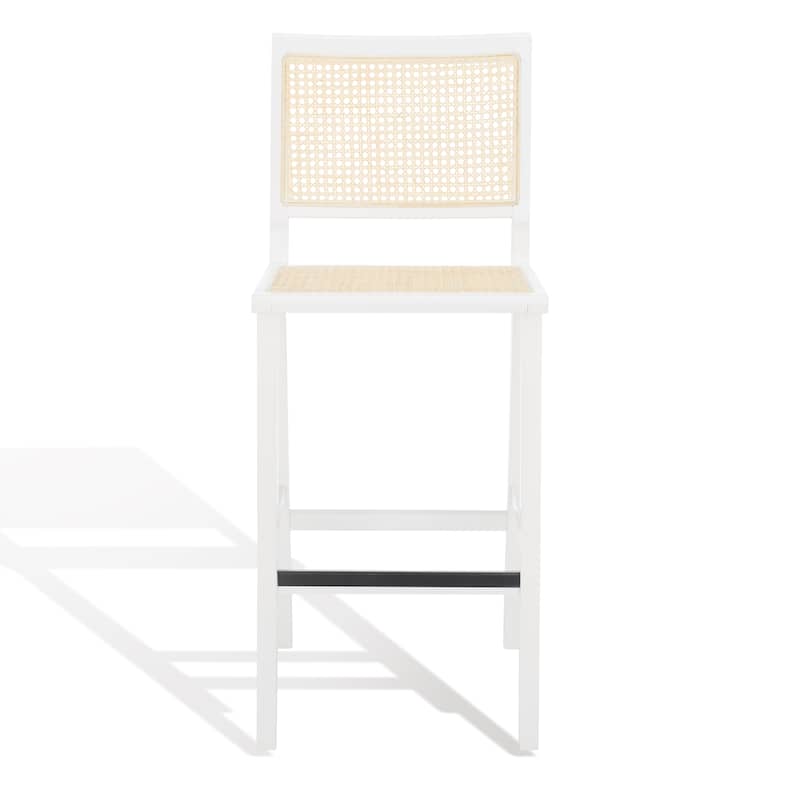 SAFAVIEH Couture Jeff French Cane 30-inch Bar Stool - 18 In. W x 23 In. D x 45 In. H - 18Wx23Dx45H