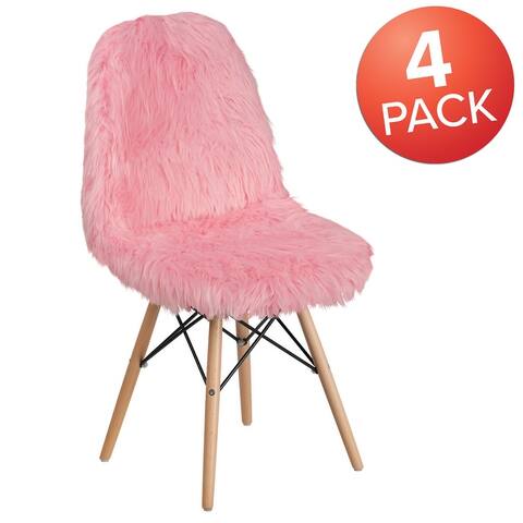 4Pk Shaggy Dog Accent Chair - Dorm Chair
