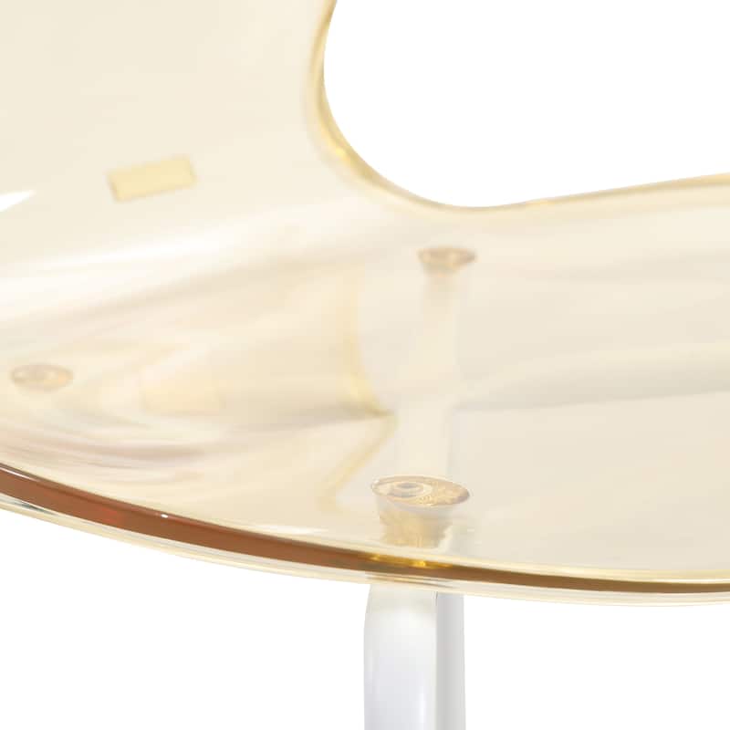 Stackable Plastic Dining Chair Transparent Modern Accent Side Chair for Indoor and Outdoor