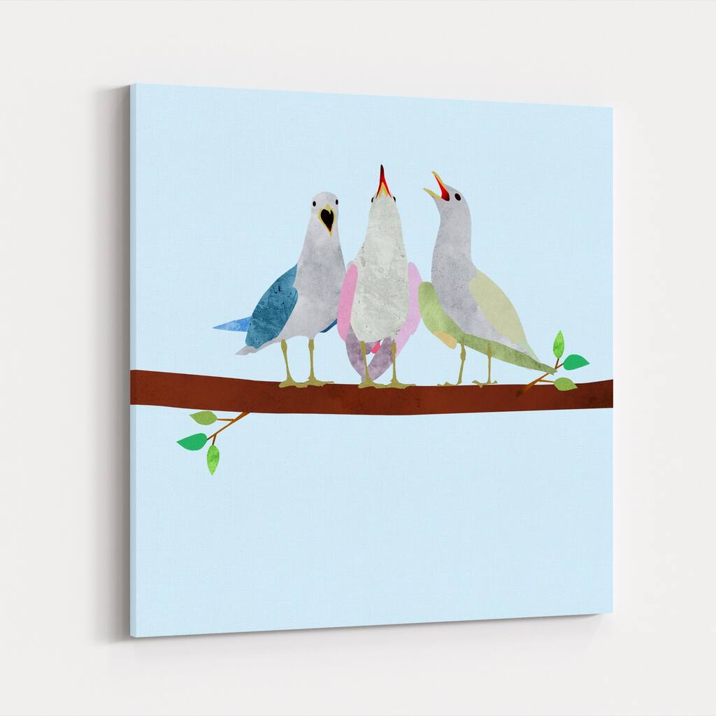 Animals Bird Birds Children's Art Canvas Wall Art Print