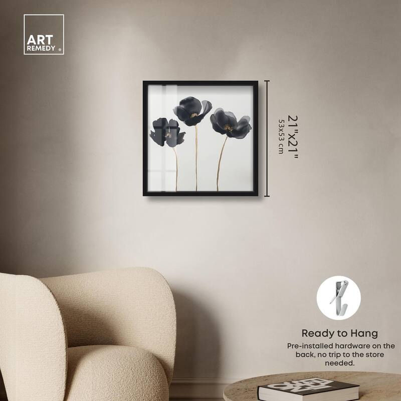 Nocturnal Flowers II Shadowbox by Art Remedy