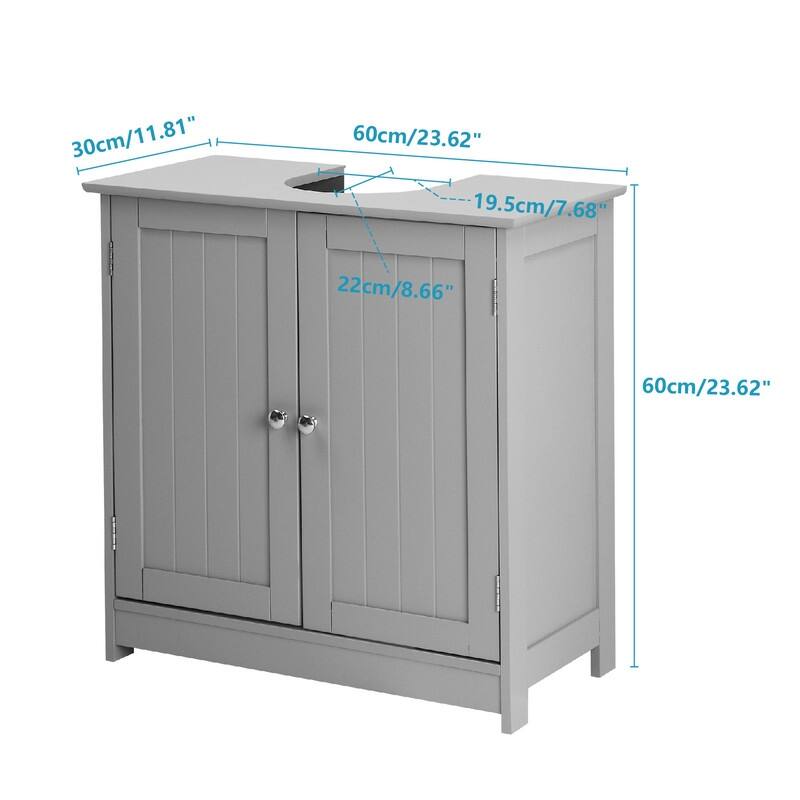 Modern Pedestal Under Sink Storage Bathroom Vanity Cabinet