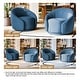 preview thumbnail 76 of 80, 34" Wide 2 Set Velvet/ Boucle Barrel Swivel Chair