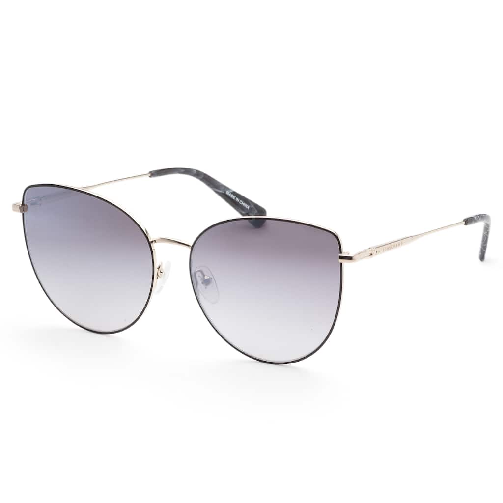 Longchamp Women's 60mm Gold Black Sunglasses