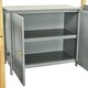preview thumbnail 13 of 11, Stylish Twin Loft Bed With Built-in Storage Cabinet & Cubes, Versatile Wood Bed Frame w/Foldable Desk, Space-Saving Design, Grey
