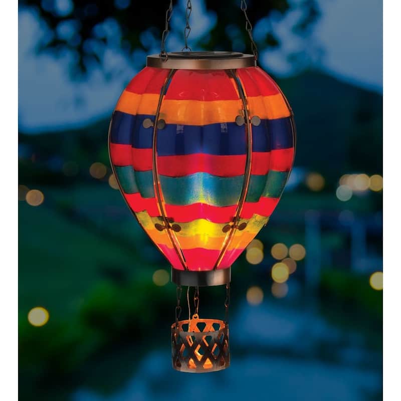 Hot Air Balloon Solar Lantern LG - Multi Stripe