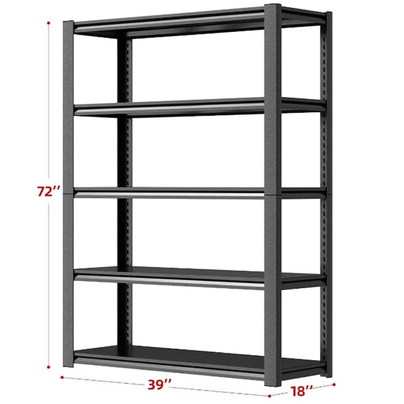 Adjustable 5 Tier Metal Shelving Utility Shelf