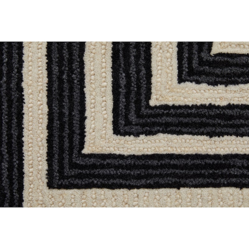 Grand Bazaar Ardon Hand Tufted Abstract Transitional Area Rug
