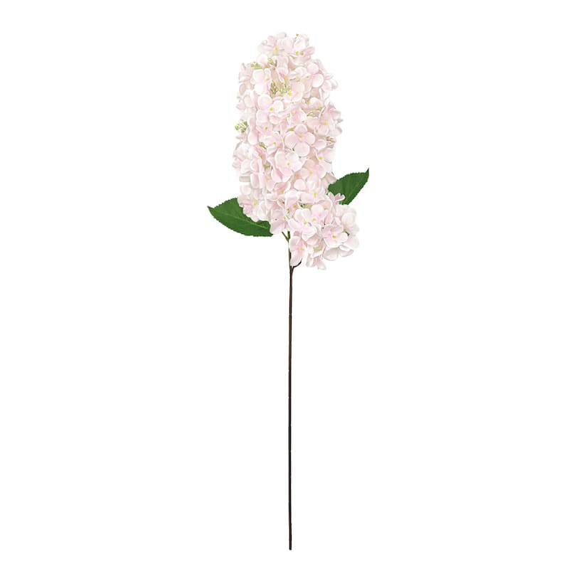 Set of 2 Deluxe Light Pink Artificial Cone Hydrangea Flower Stem Spray 34in - 35" L x 5" W x 5" DP