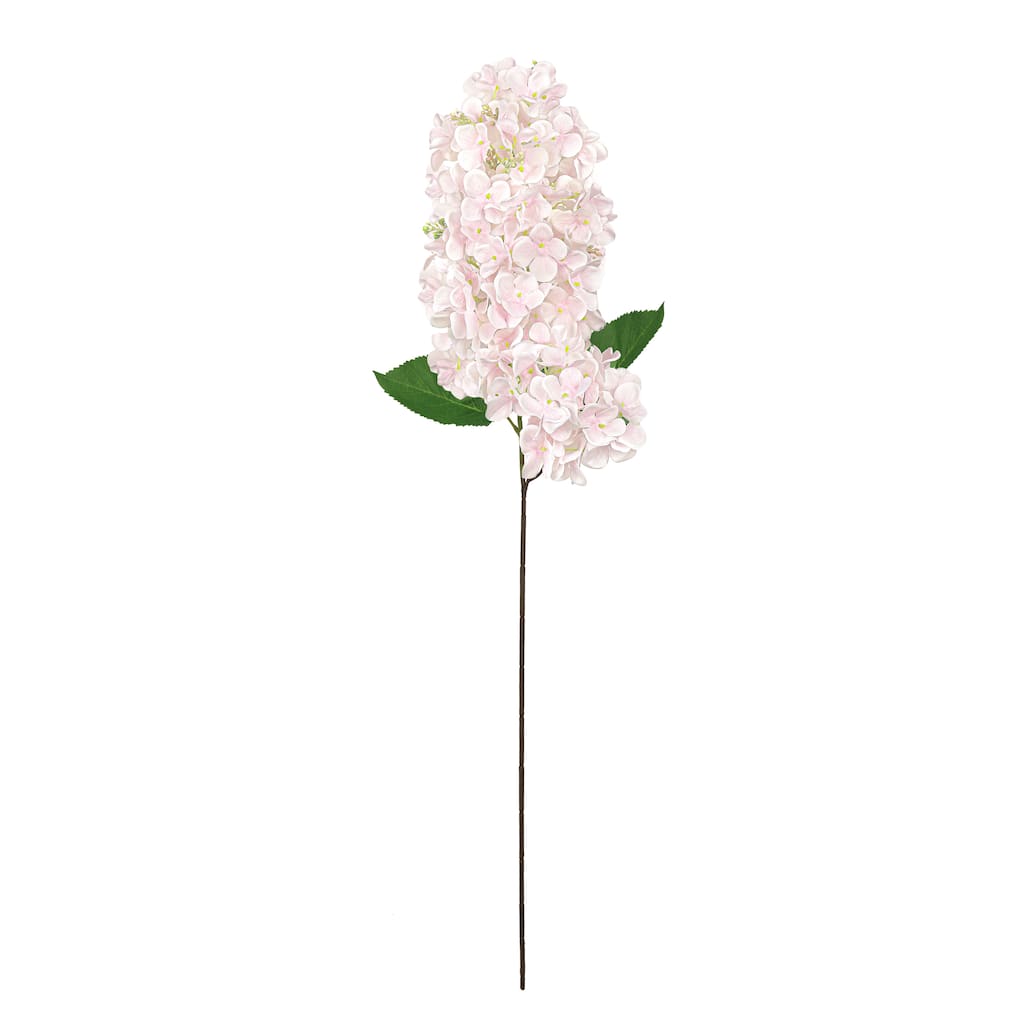 Set of 2 Deluxe Light Pink Artificial Cone Hydrangea Flower Stem Spray 34in - 35" L x 5" W x 5" DP