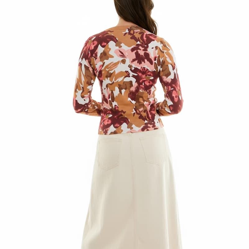 Nicole Miller Floral Print Sweater