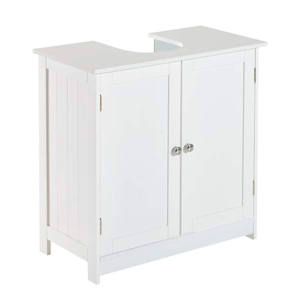 Pedestal Sink Cabinet White Free Standing Bathroom Storage Cabinet Organizer