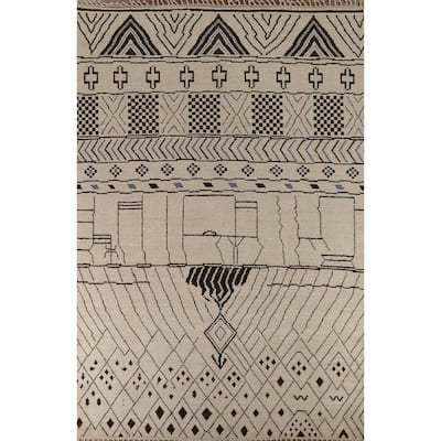 Trellis Moroccan Oriental Area Rug Handmade Wool Carpet - 8'9"x 12'3"