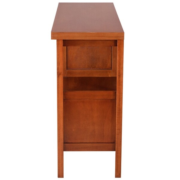 Wooden Buffet Server Table Storage Cabinet W//Wine Rack Sideboard Dining Brown