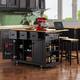 Option Kitchen Island Set-Black