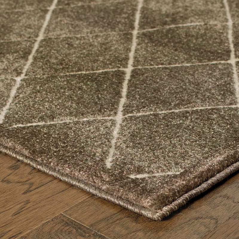 Vista Home Easton Diamond Trellis Heathered Area Rug