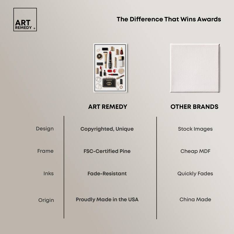 Luxury Makeup Collection II Canvas by Art Remedy