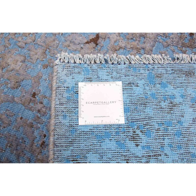 ECARPETGALLERY Hand-knotted Color Transition Blue Wool Rug - 4'9 x 6'10