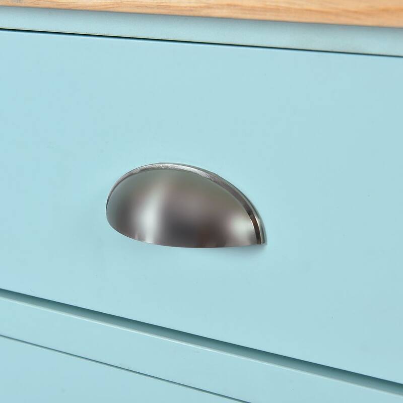 Kitchen Island Cart with Wheels Drop-Leaf Countertop