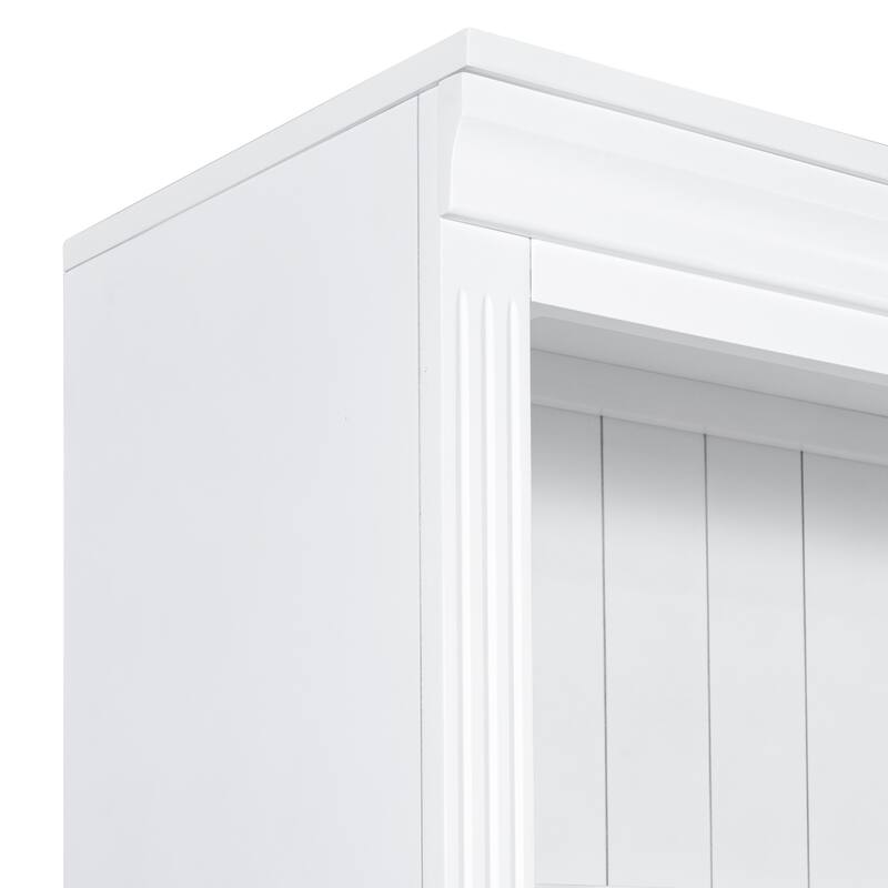 83.4"Tall Bookshelf with LED Lighting