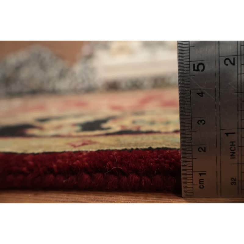 Hand Knotted Oriental 100% Wool Carpet Traditional Floral Red Agra Area Rug - 6' 1'' X 4' 1''