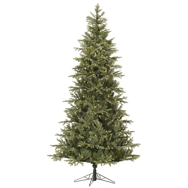 6.5' Pre-Lit Slim Elk Frasier Artificial Christmas Tree - Warm White LED Lights - green