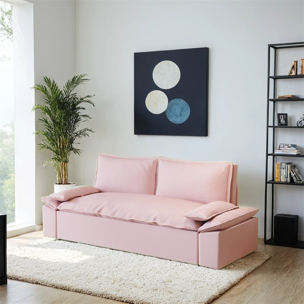 Baby pink sofa bed cheap